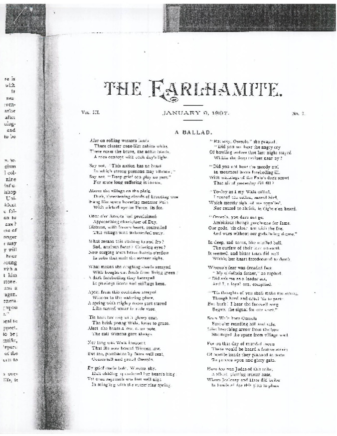 Earlhamite: A Ballad Miniature