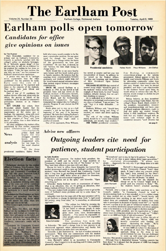 Earlham Post: April 8, 1969 miniatura