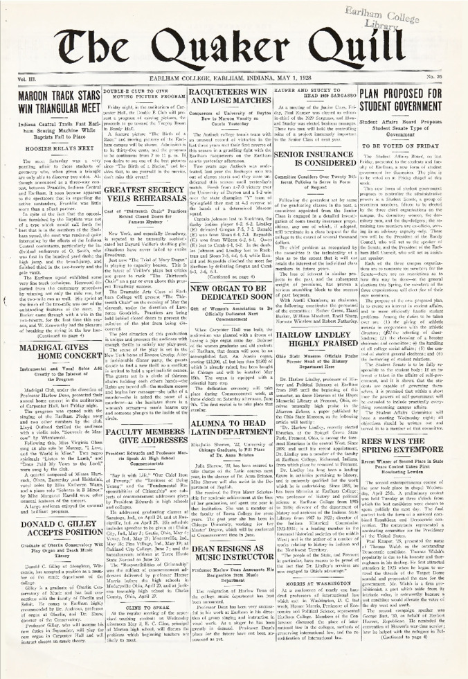 Quaker Quill: May 1, 1928 Thumbnail