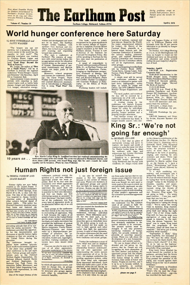Earlham Post: April 6, 1978 Thumbnail