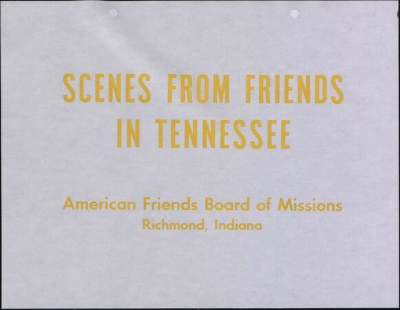 American Friends Board of Missions Transparencies Miniature