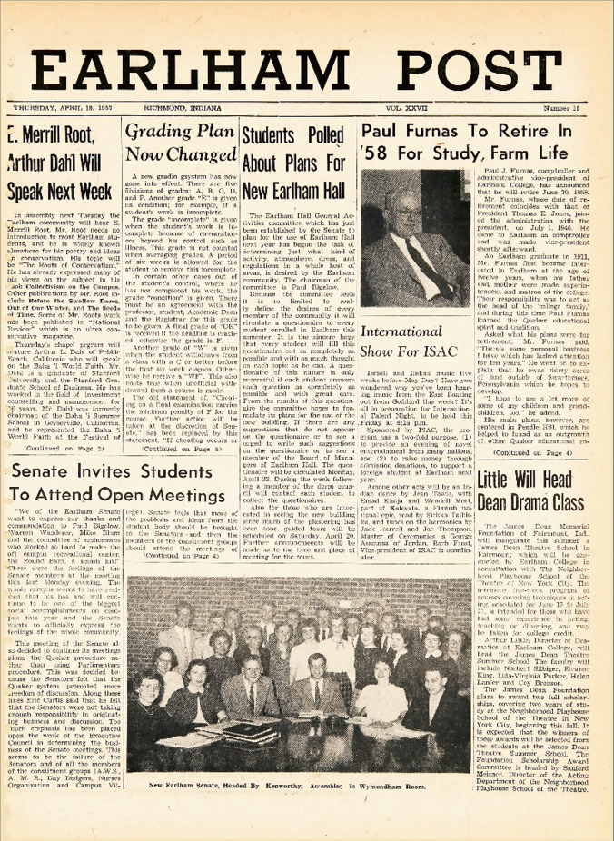 Earham Post: April 18, 1957 缩略图