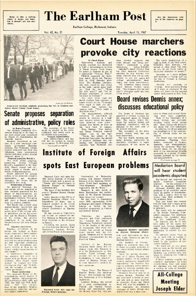 Earlham Post: April 11, 1967 miniatura