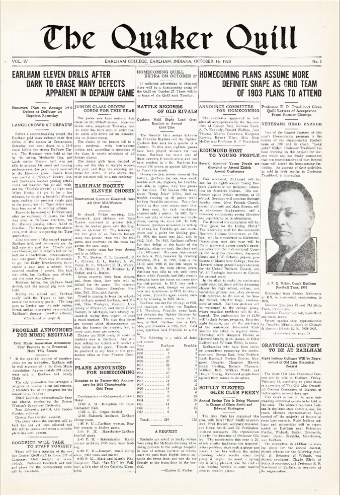 Quaker Quill: October 16, 1928 Thumbnail