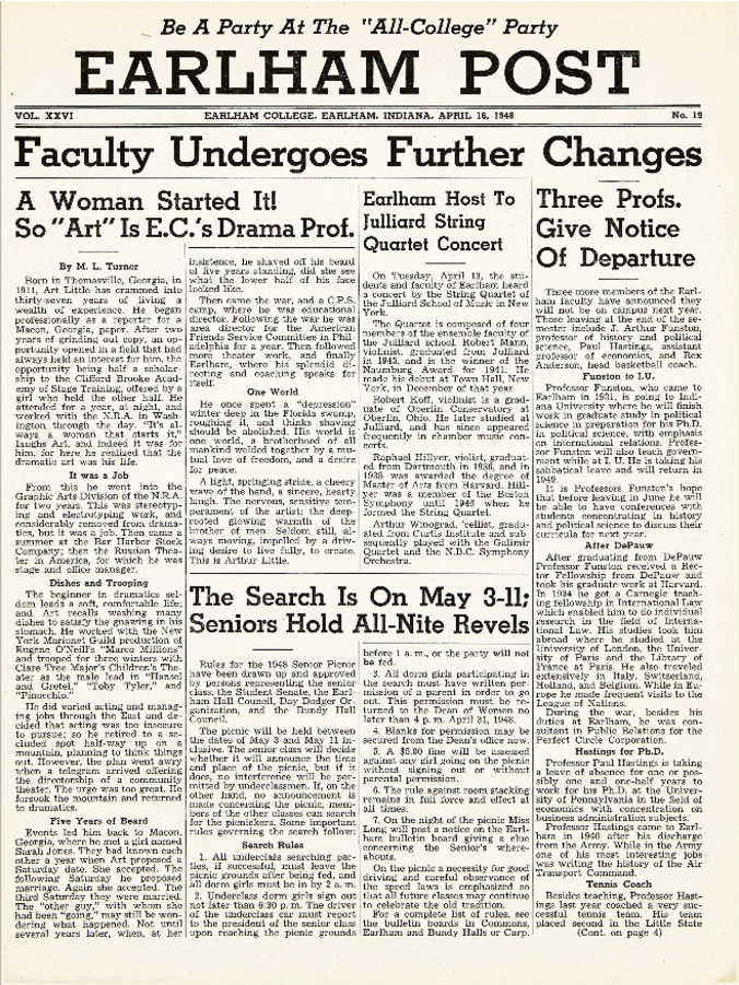 Earlham Post: April 16, 1948 Thumbnail