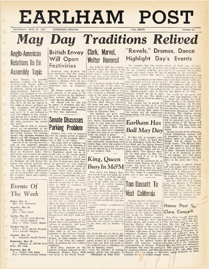 Earham Post: May 16, 1957 Thumbnail