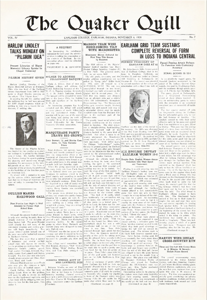 Quaker Quill: November 6, 1928 Thumbnail