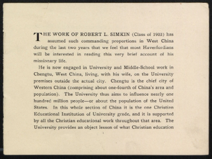 Biography of Robert L. & Margaret T. Simkin, 1927 Thumbnail